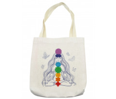 Yoga Meditation Lotus Pose Tote Bag