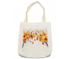 Cartoon Maple Autumn Tree Tote Bag