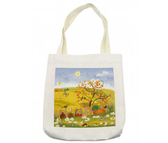 Autumn Garden Daisies Tote Bag