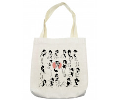 Woman Heart Tattoo Model Tote Bag