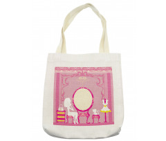 French Lady Cat Mirror Tote Bag