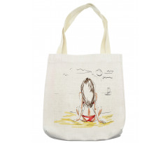 Sketch Beach Summer Tote Bag