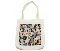 Collage Fashion Modern Tote Bag