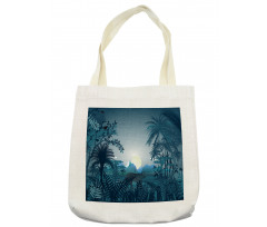 Tiger in Hazy Rainforest Tote Bag