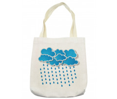 Puffy Clouds Rainy Day Tote Bag