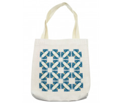 Moroccan Blue Leaves Tote Bag