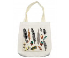 Bird Feather Retro Vibrant Tote Bag