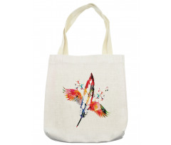 Feather with Wings Birds Tote Bag