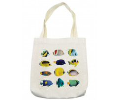 Collage of Sea Animals Tote Bag