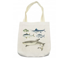 Collage of Aquatic Animal Tote Bag