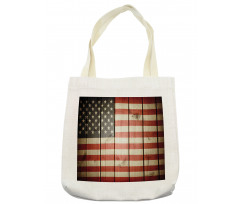 Wood Design Flag Tote Bag