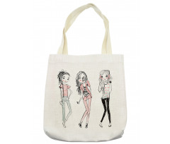 Cartoon Teenagers Tote Bag