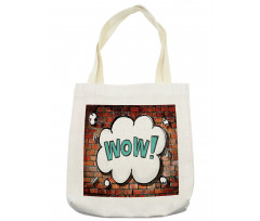 Words Cracked Brick Wall Tote Bag