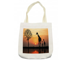 Giraffe in Wild Forest Tote Bag