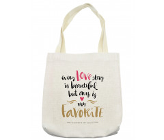 Romantic Words Tote Bag