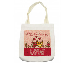 Owls Love Heart Tote Bag