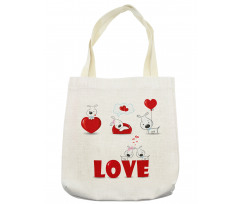 Puppy His Hers Tote Bag