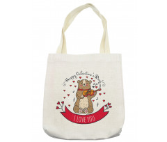 Bear and Violin Tote Bag