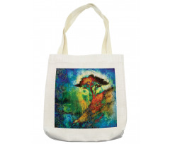 Eastern Grunge Trees Tote Bag