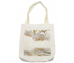 Orchids on Rippling Water Tote Bag