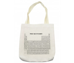 Element Table Chemisty Tote Bag