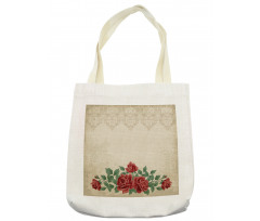 Vintage Love Red Roses Tote Bag