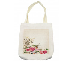 Flowers and Music Notes Tote Bag