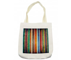 Retro Colorful Bands Tote Bag