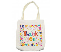 Words with Blossoms Tote Bag