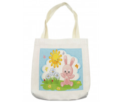 Rabbit in Garden Tote Bag