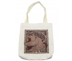 Growling Grizzly Bear Tote Bag