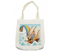 Noah's Ark in Clouds Tote Bag