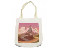 Hill Sunset Castle Tote Bag