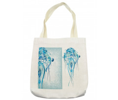 Ocean Jellyfish Paisley Tote Bag