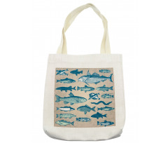 Vintage Seafood Composition Tote Bag