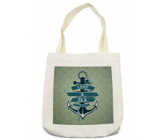 Diamond Pattern Nautical Tote Bag