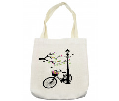Spring Tree Birds Bike Tote Bag
