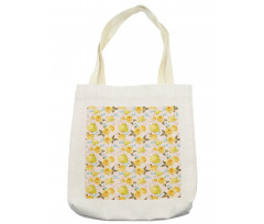 Tea Time Cups Flowers Tote Bag