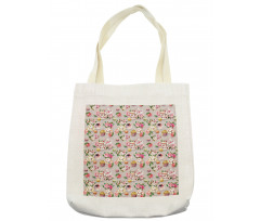 Antique Retro Tea Set Tote Bag