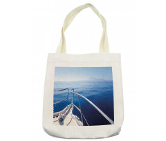 Boat Yacht Ocean Scenery Tote Bag