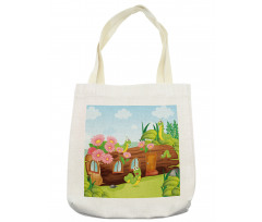 Worms in Wooden Tree Tote Bag