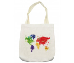 World Map Artwork Tote Bag