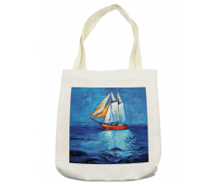 Sail Boat Art Picture Tote Bag