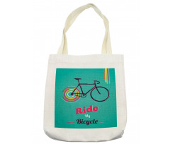 Retro Bicycle Design Tote Bag