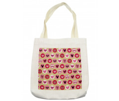 Cartoon Style Hearts Tote Bag