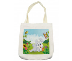 Rabbits Grass Bees Tote Bag