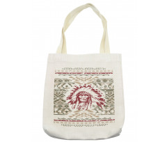 Vintage Portrait Grunge Design Tote Bag