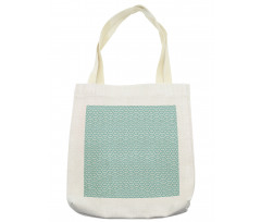 Curvy Lines Bubbles Sea Tote Bag