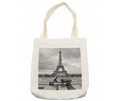 Paris Scene Moped Tote Bag