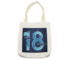 Galaxy Star Birthday Tote Bag